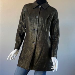 Dana Buchanan Linen Black and Gold Metallic Jacket